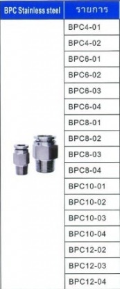 ข้อต่อตรงตัวผู้เสียบสายสแตนเลส - ขายส่งอุปกรณ์นิวเมติกส์ จินฟาน พระราม2